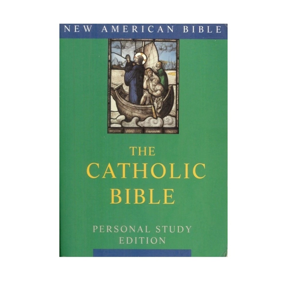 Oxford The Catholic Bible Personal Study Edition NAB Blue Green Good Hardcover
